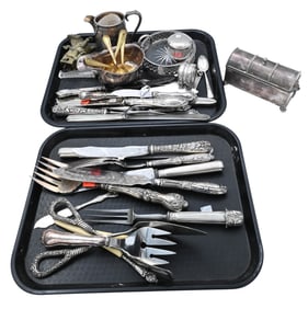 Lot of Weighted Sterling Silver and Silver Plate