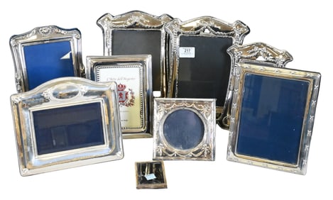Eight Sterling Silver Picture Frames