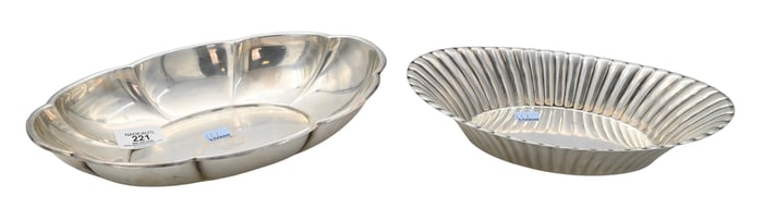 Two Sterling Silver Oval Bowls