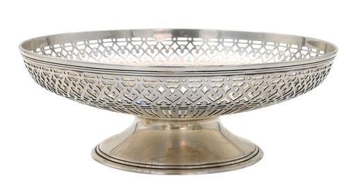 Tiffany and Company Makers Sterling Silver Compote with Openwork Bowl