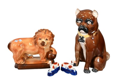 Four Antique Animal Ceramics