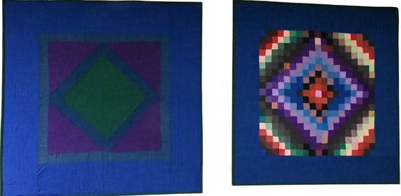 Two Amish Patchwork Quilts
