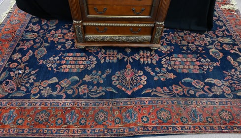 Sarouk Blue Oriental Carpet