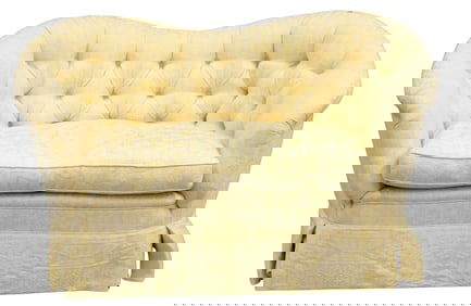 Custom Brocade Upholstered Loveseat