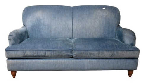 Upholstered Sofa on Turned Legs