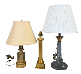Three Column Form Table Lamps