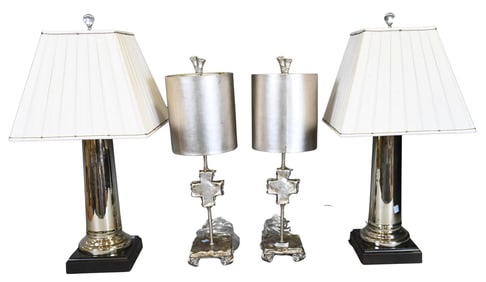 Two Pairs of Mid-Century Modern Table Lamps
