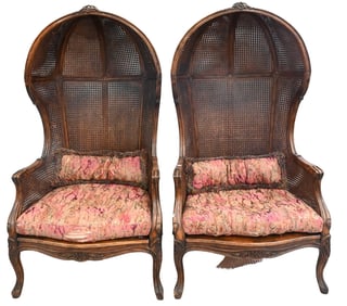 Pair of Caned Porters Chairs