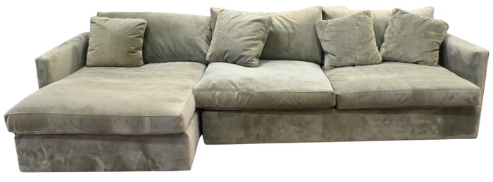 Upholstered Two Part Sectional Sofa