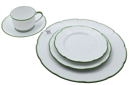 52 Piece Assembled Raynaud Limoges "Villandry" Porcelain Dinner Service