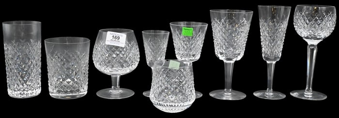 91 Piece Waterford Crystal "Alana" Stemware Set