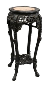 Chinese Carved Teakwood Stand