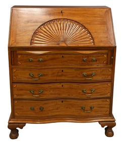 Custom Mahogany Chippendale Style Desk