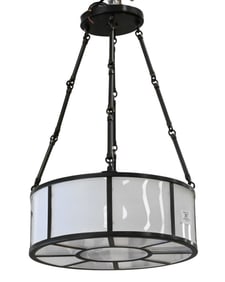 Modern Metal and Glass Hanging Light