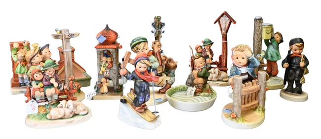 16 Piece Figural Group of Medium Sized Hummels