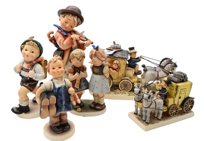 Six Large and Medium Sized Hummel Figural Groups