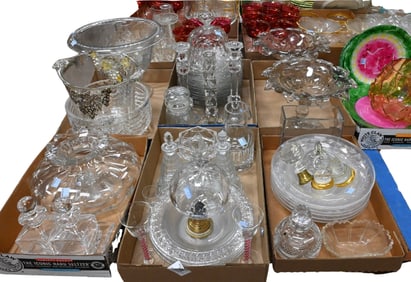 Seven Box Lots of Glassware