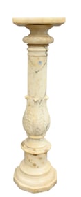 Ornate Alabaster Display Pedestal