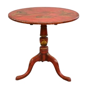 Georgian Chinoiserie Decorated Tip Table
