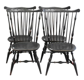 Set of Four Warren Chair Works Windsor Style Chairs