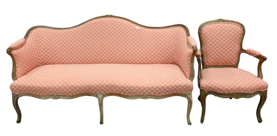 Two Piece Louis XV Style Living Room Suite