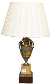 Gilt Bronze Urn Now Mounted as a Lamp