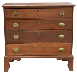 Chippendale Cherry Four Drawer Chest