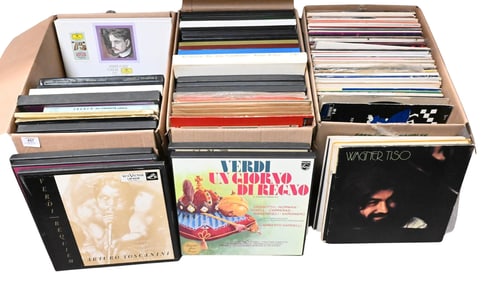 Three Large Boxes of Assorted Records