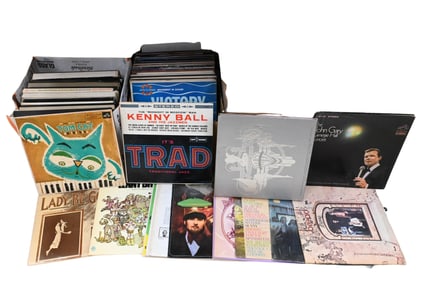 Group of Eight Boxes of Records