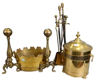 Brass Fireplace Grouping