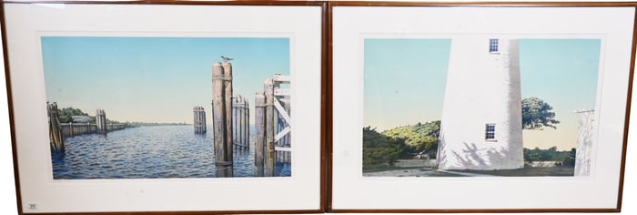 Set of Three Keith Rasmussen (American 1948-2006) Framed Seascapes