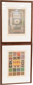 Set of Four Framed Patterns by Owen Jones (British 1809-1814)