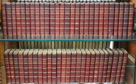 Collection of 54 Leather Bound Volumes of "Aldine Edition of British Poets"
