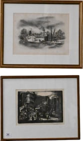 Four Framed Lithographs