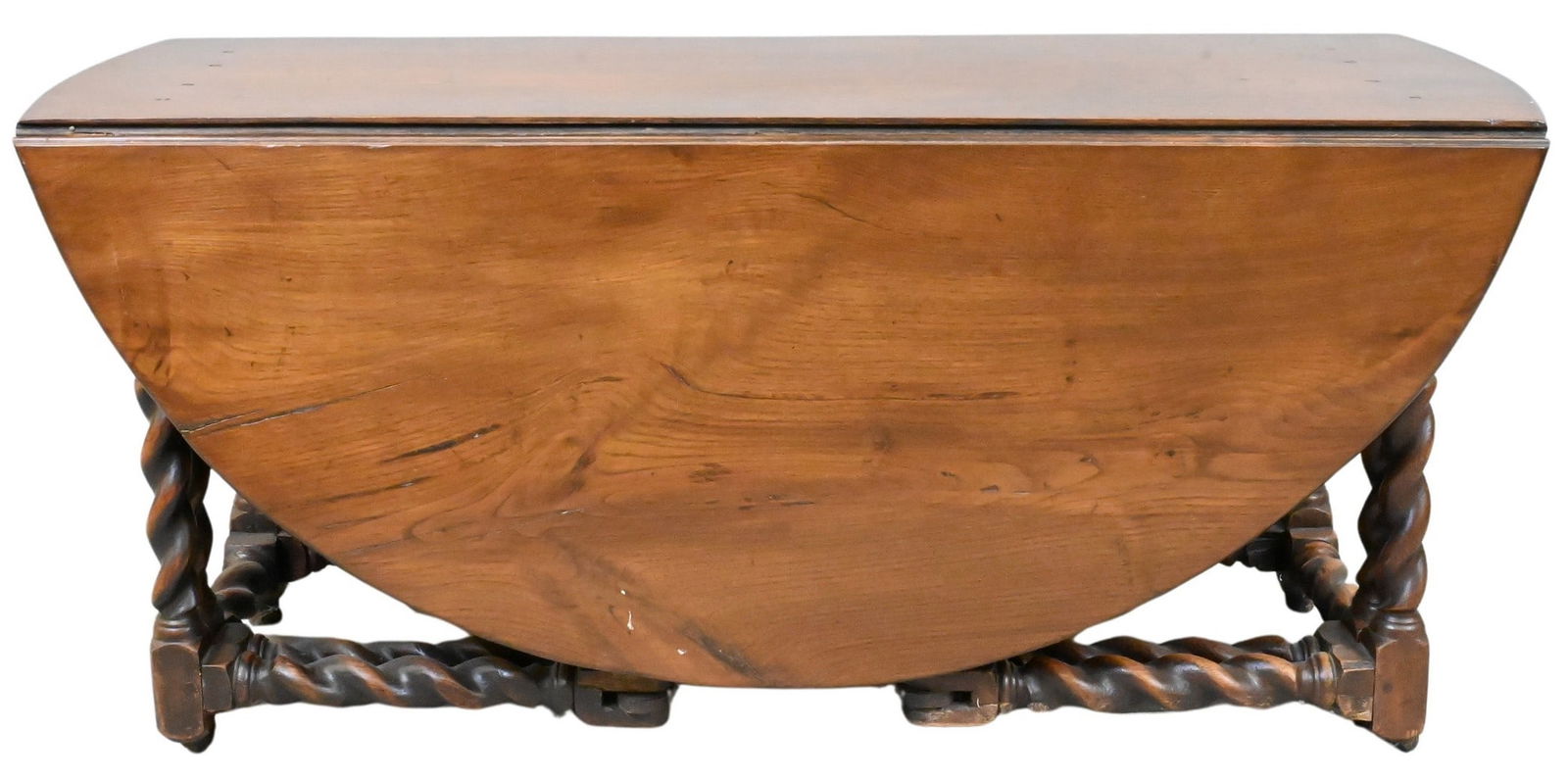 Jacobean Oak Double Swing Leg Drop Leaf Table (1 of 5)