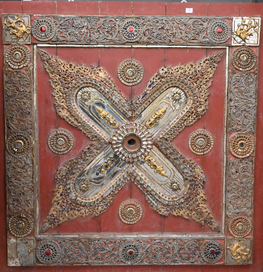 East Asian Carved Temple Panel
 (1 of 6)