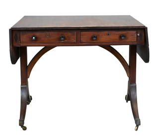 English Mahogany Inlaid Sofa Table (1 of 5)