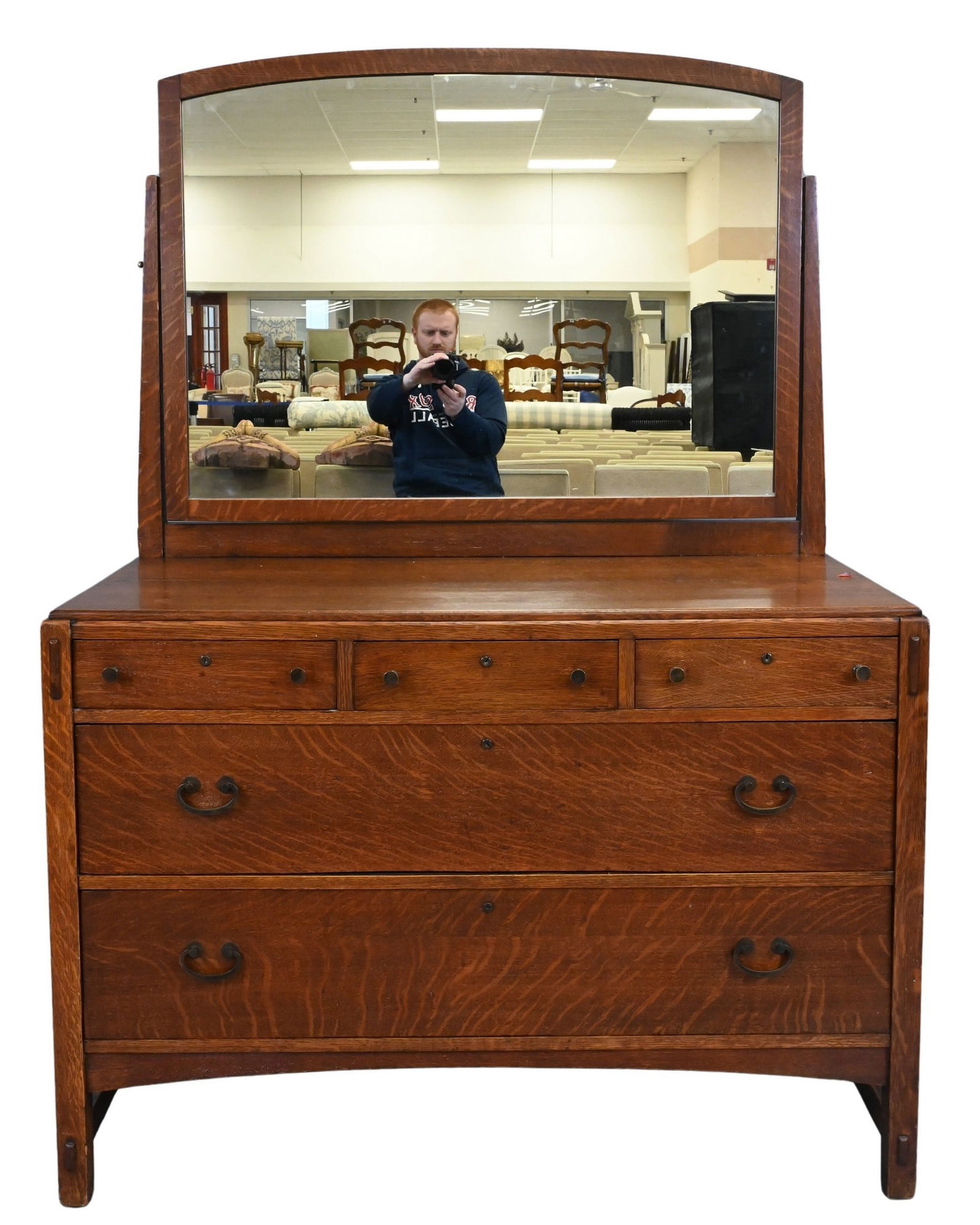 Limbert's Oak Chest and Mirror (1 of 6)