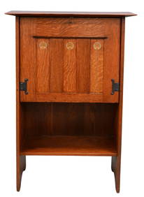 Harvey Ellis Designed for Gustav Stickley's Craftsman Workshops Fall-Front Desk #706 (1 of 7)