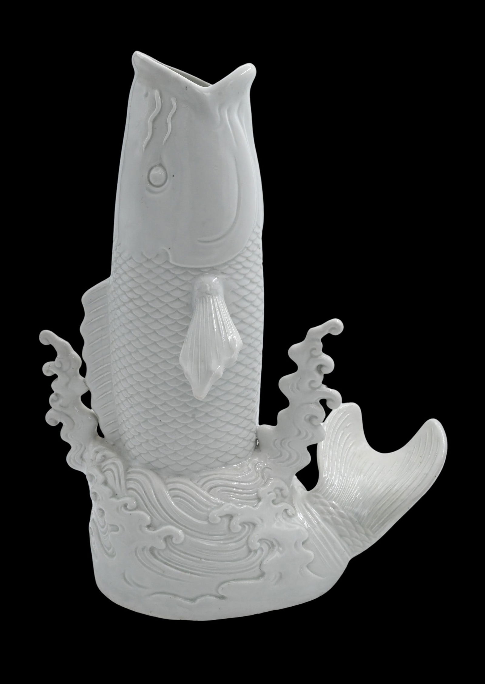 Chinese Blanc de Chine Carp Vase (1 of 5)