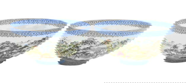 Pair of Chinese Republic Eggshell Porcelain Bowls (1 of 6)