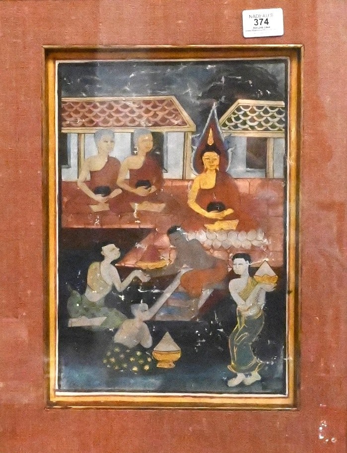 Set of Six Indian / Thai Buddhist Manuscripts (1 of 4)