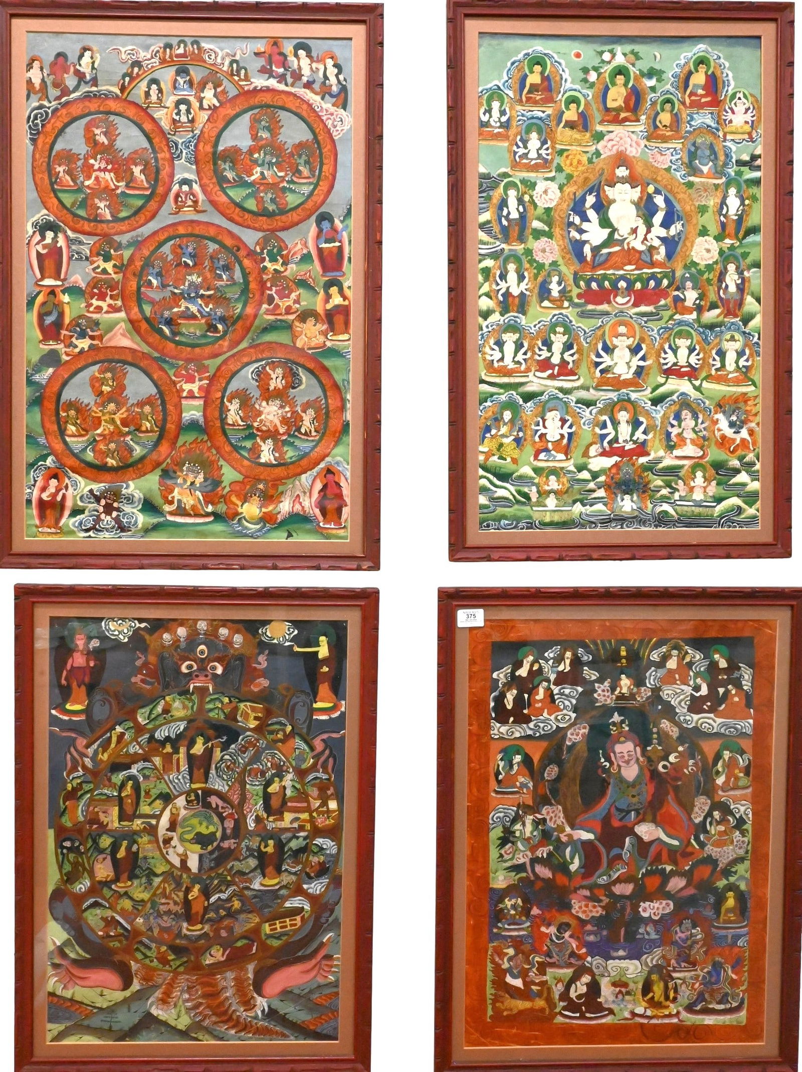 Set of Four Tibetan Mandala Thangkas (1 of 5)