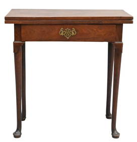 Mahogany Queen Anne Folding Games Table (1 of 4)