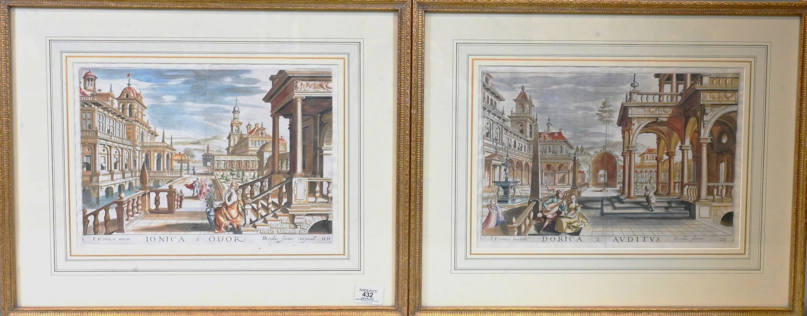 Pair of Hendrick Hondius (Dutch 1597-1651) after Paul Vredeman de Vries (Flemish 1567-1617) (1 of 11)