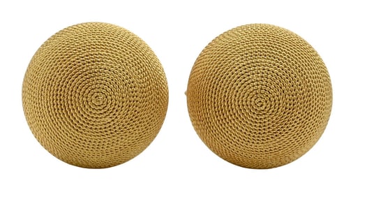 18K Yellow Gold Dome Cufflinks
