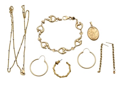 Group of 14K Yellow Gold Jewelry