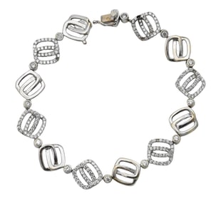 18K White Gold Diamond Bracelet