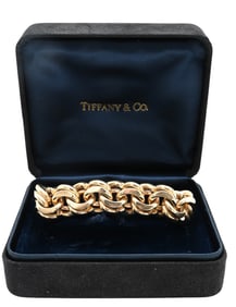 14K Yellow Gold Tiffany and Company Double Curb Link Bracelet