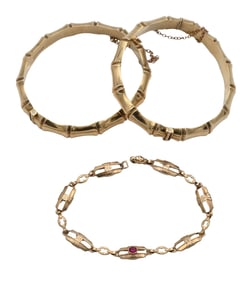 Three Gold Bracelets
